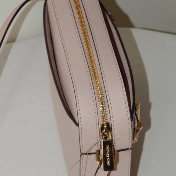 NWT Michael Kors Jet Set Item Leather LG EW Zip Chain XBody Bag Powder Blush - Picture 4 of 10